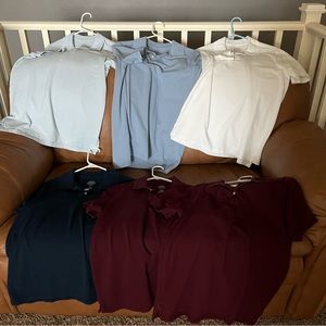 St John’s Bay Men’s short sleeve collared shirts, Small. Price is for all 6.